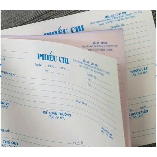 Phiếu chi 2 liên mẫu số C-41 BB