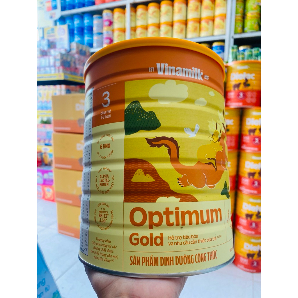 [date 2028] Sữa bột Optimum Gold 3, 4 lon 1,4kg