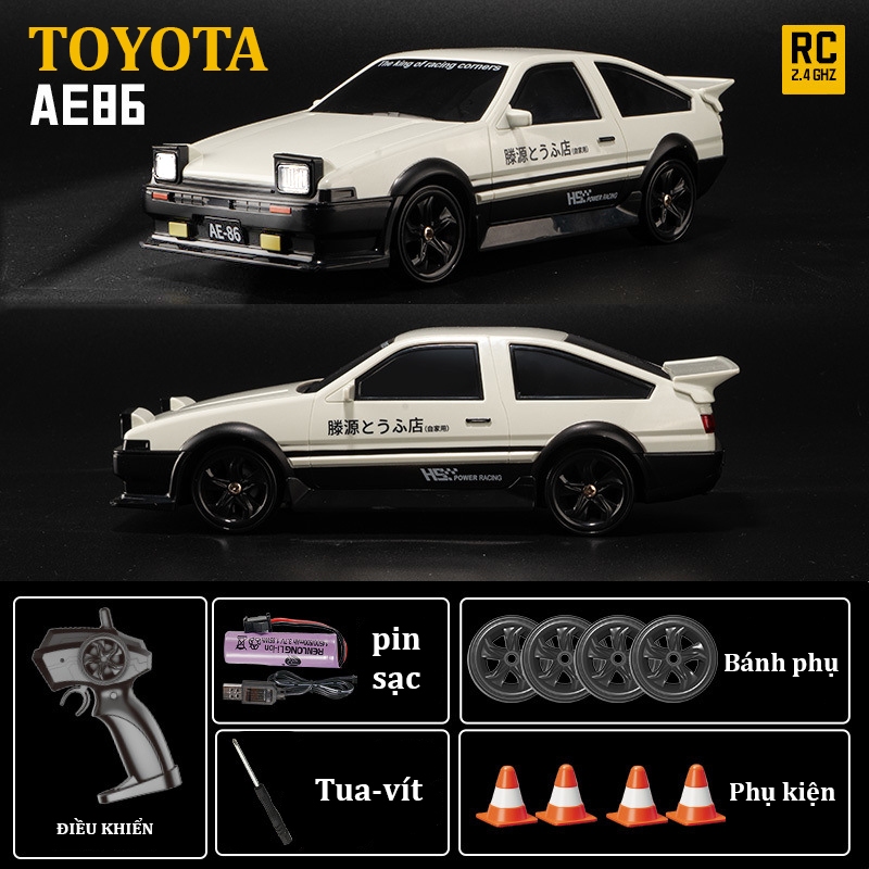 Xe ô tô điều khiển từ xa Toyota AE86 Drift RC tốc độ cao pin sạc cao cấp giá rẻ, đồ chơi ô tô điều khiển từ xa BOBIKIDS