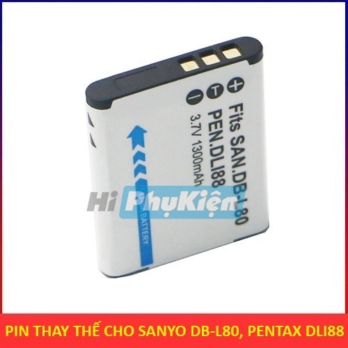 Pin thay thế SANY0 DB-L80 DBL80 tương thích với SANY0 Xacti DMX-CG10, DMX-CG100, DMX-CG102, DMX-CG10