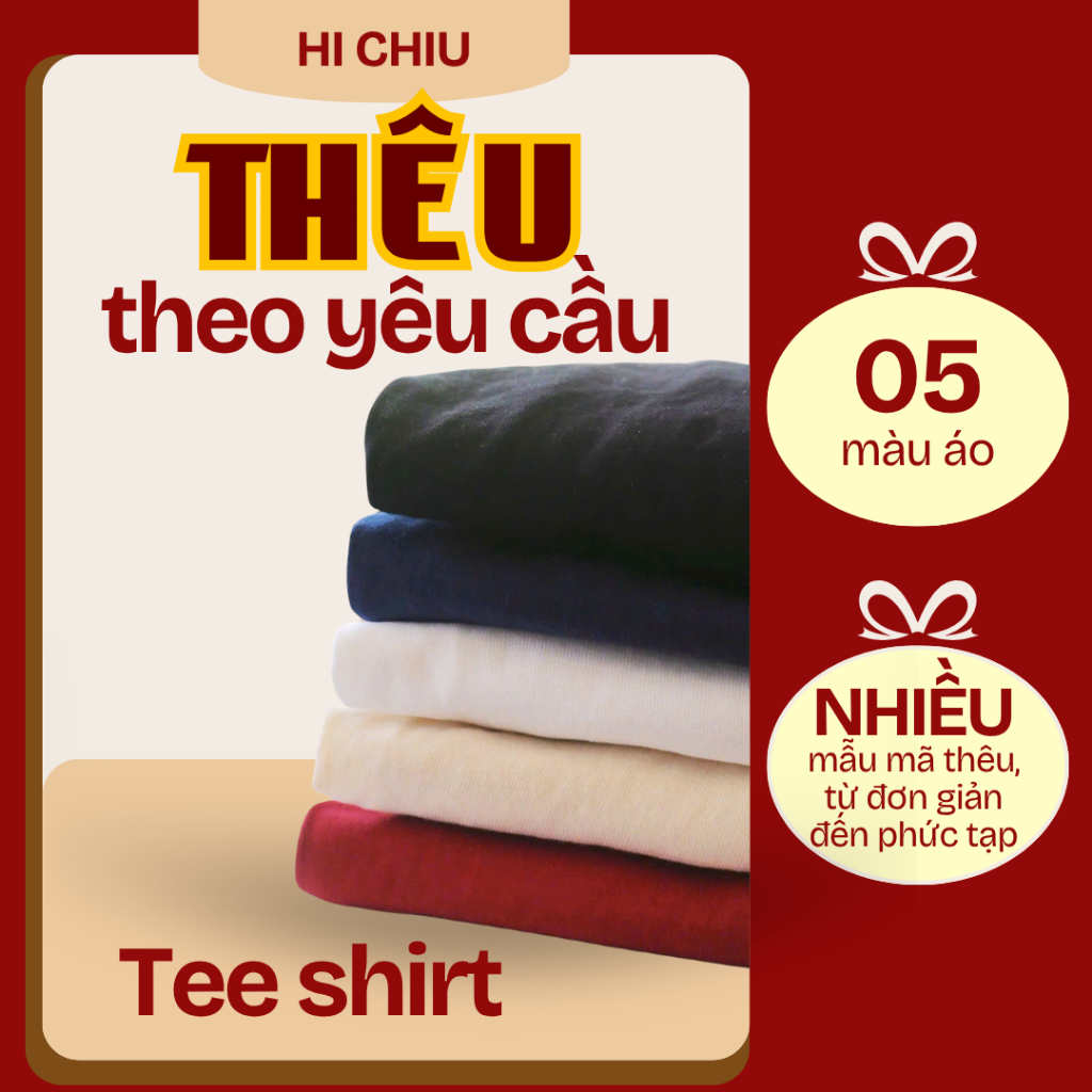 ÁO PHÔNG NAM NỮ THÊU THEO YÊU CẦU, Form rộng over size, cotton 100%, định lượng 250gsm