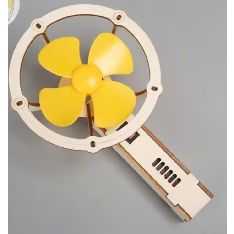 (Quạt Điện Cầm Tay )Đồ chơi STEM bộ đồ chơi lắp ráp bằng gỗ đồ chơi thông minh thí nghiệm khoa học