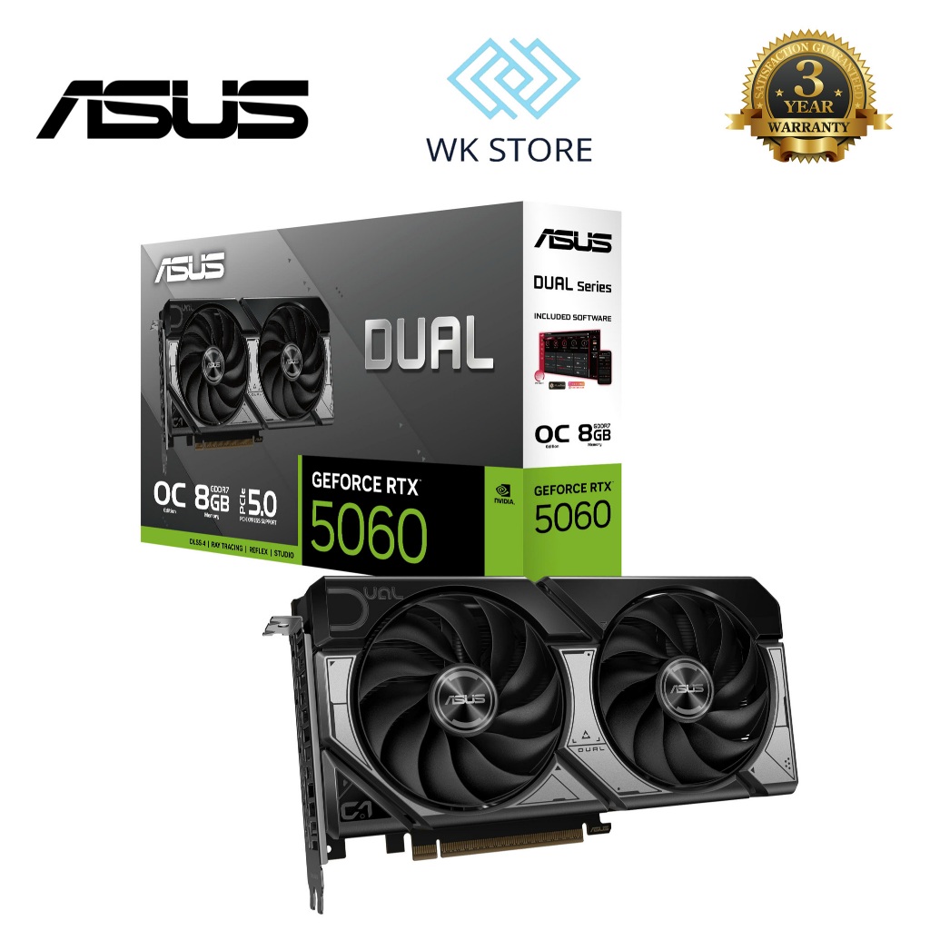 VGA Asus Dual RTX 5060 8GB GDDR7 OC Mới BH 36T