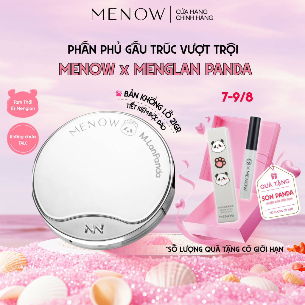 Phấn phủ gấu trúc khổng lồ MENOW x MENGLAN PANDA Velvet Mist Complexi