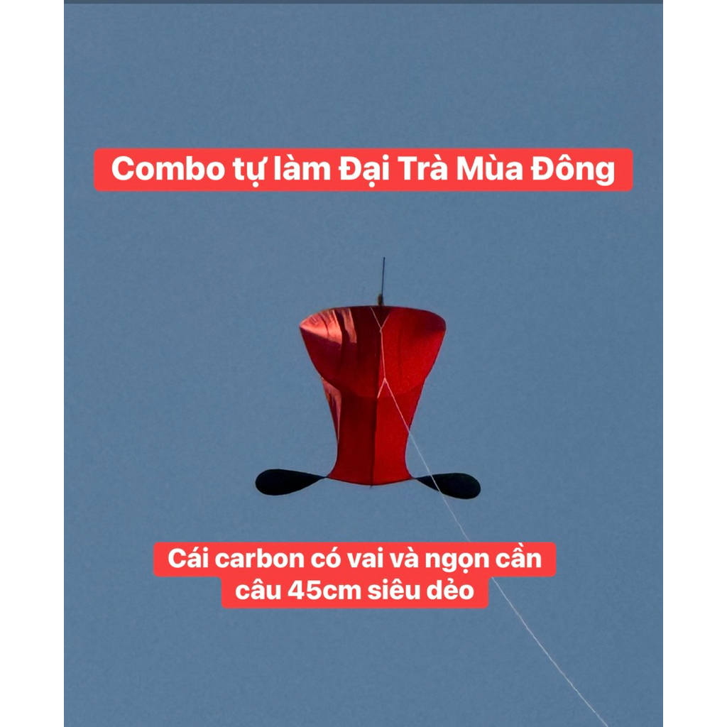 Combo Đại Trà Mùa Đông 1m2 Tự Làm, Combo về tự làm diều mini