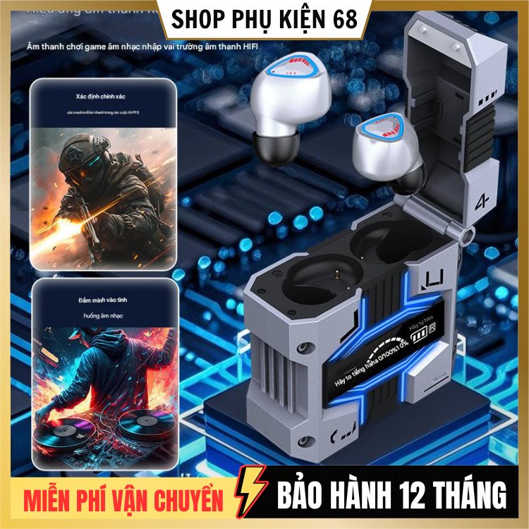 Tai Nghe Bluetooth M45 / M25 PRO TWS 5.3 Khử tiếng ồn không dây Micrô kép tích hợp chống nước điện hiển thị kỹ thuật số