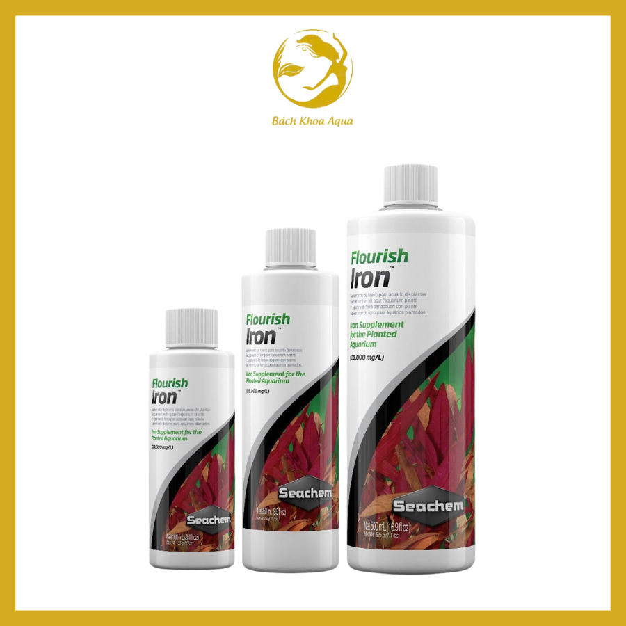 Phân nước Seachem Flourish Iron, chai 250ml/500ml – Bổ sung cho cây thủy sinh