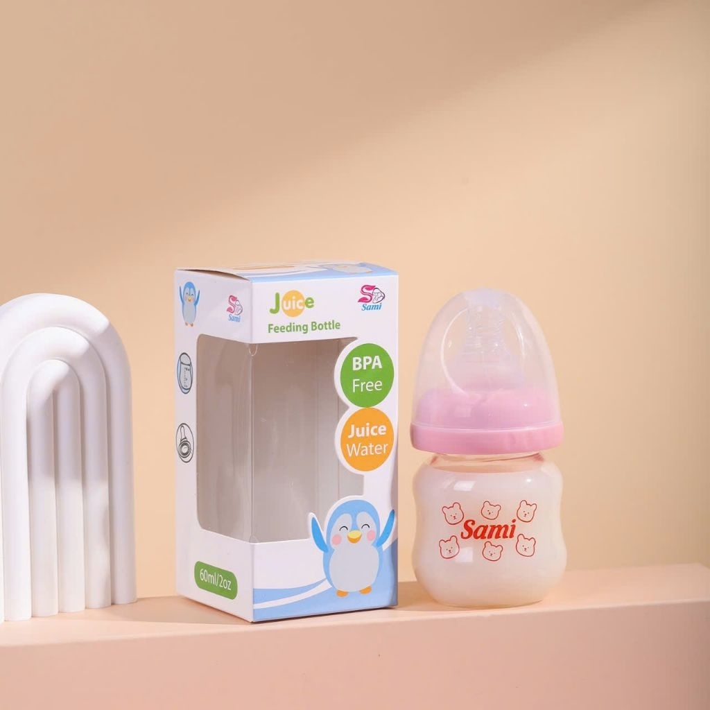 ( Nhiều Màu ) Bình Sữa Sami 60ml Cổ Hẹp Cho Bé Sơ Sinh