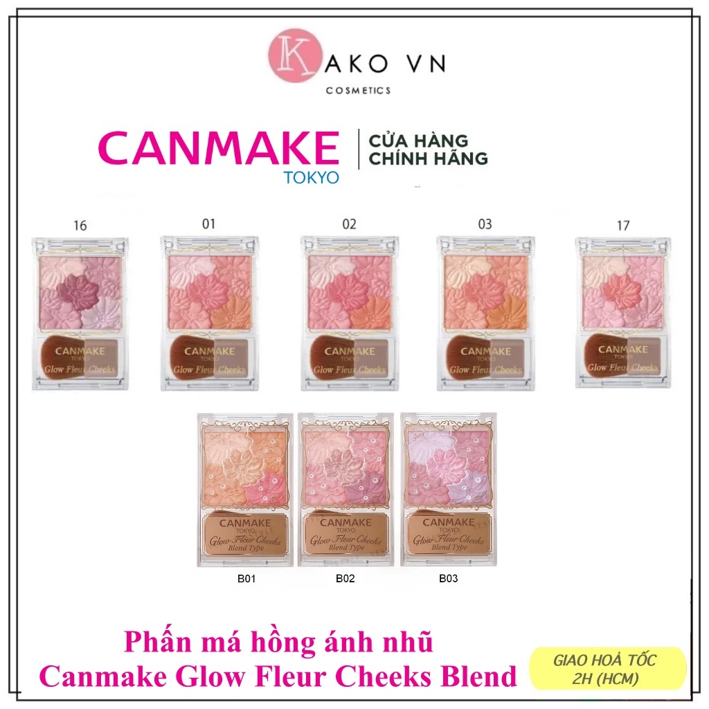 Phấn Má hồng Canmake Mat Fleur - Glow Fleur Cheeks