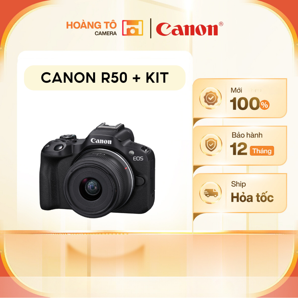 Máy ảnh Canon EOS R50 + KIT 18-45mm | Mới 100%
