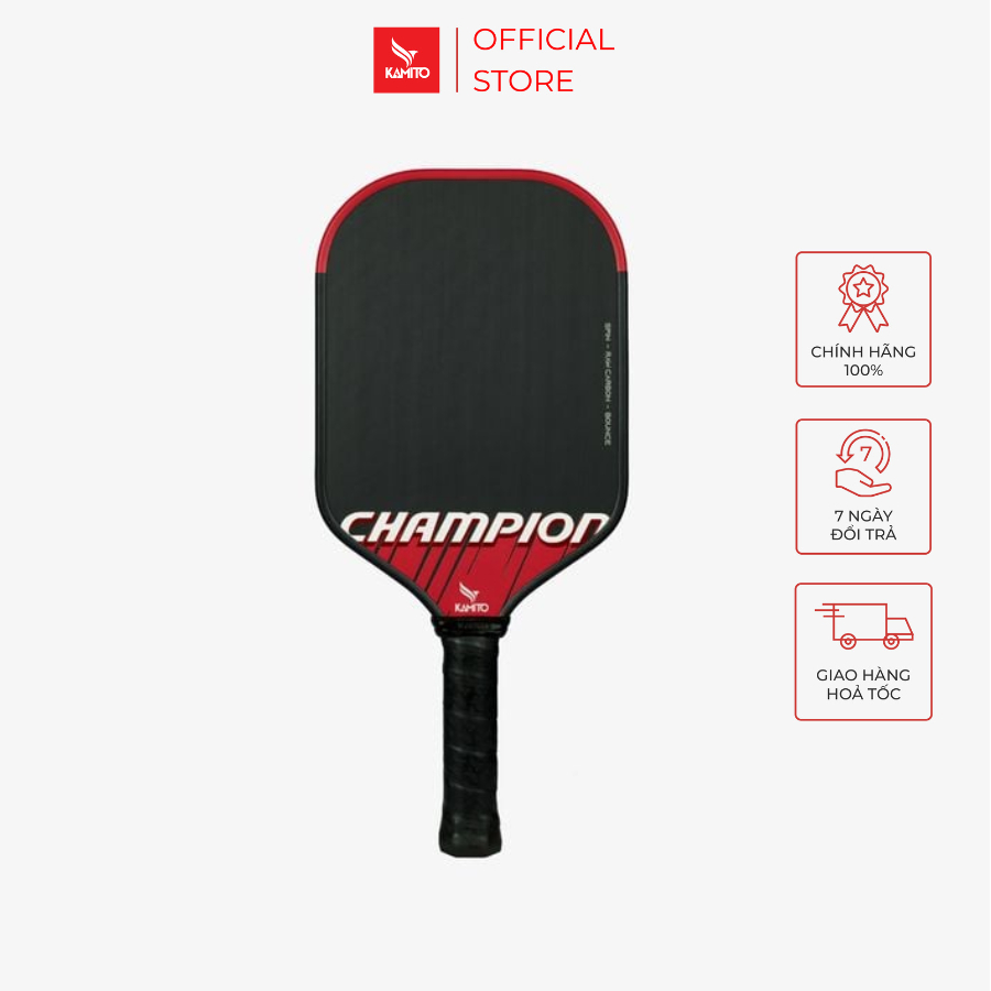 Vợt Pickleball Kamito Champion, Lõi tổ ong, Nhẹ tay dễ thuần, Phù Hợp Cho Người Mới Chơi