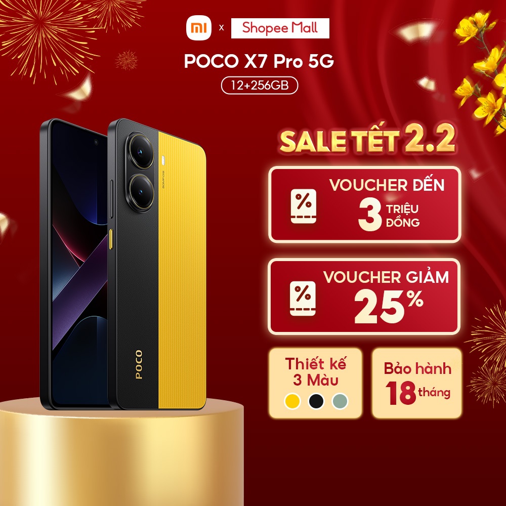 [Livestream] [VOUCHER 500K] Điện thoại POCO X7 Pro 5G (8+256GB | 12+256GB) | Màn 6.67