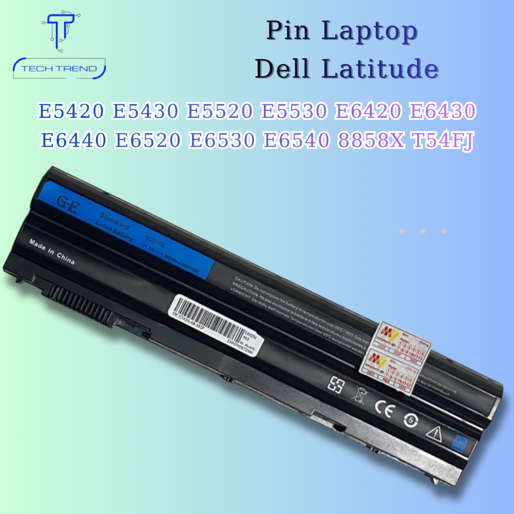Pin laptop tương thích Dell Latitude E5420 E5430 E5520 E5530 E6420 E6430 E6440 E6520 E6530 E6540 8858X T54FJ