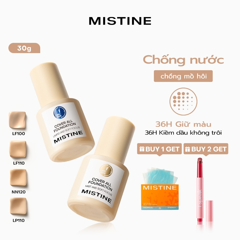 kem nền Mistine kem lót 30g 36H Kiềm dầu không trôi