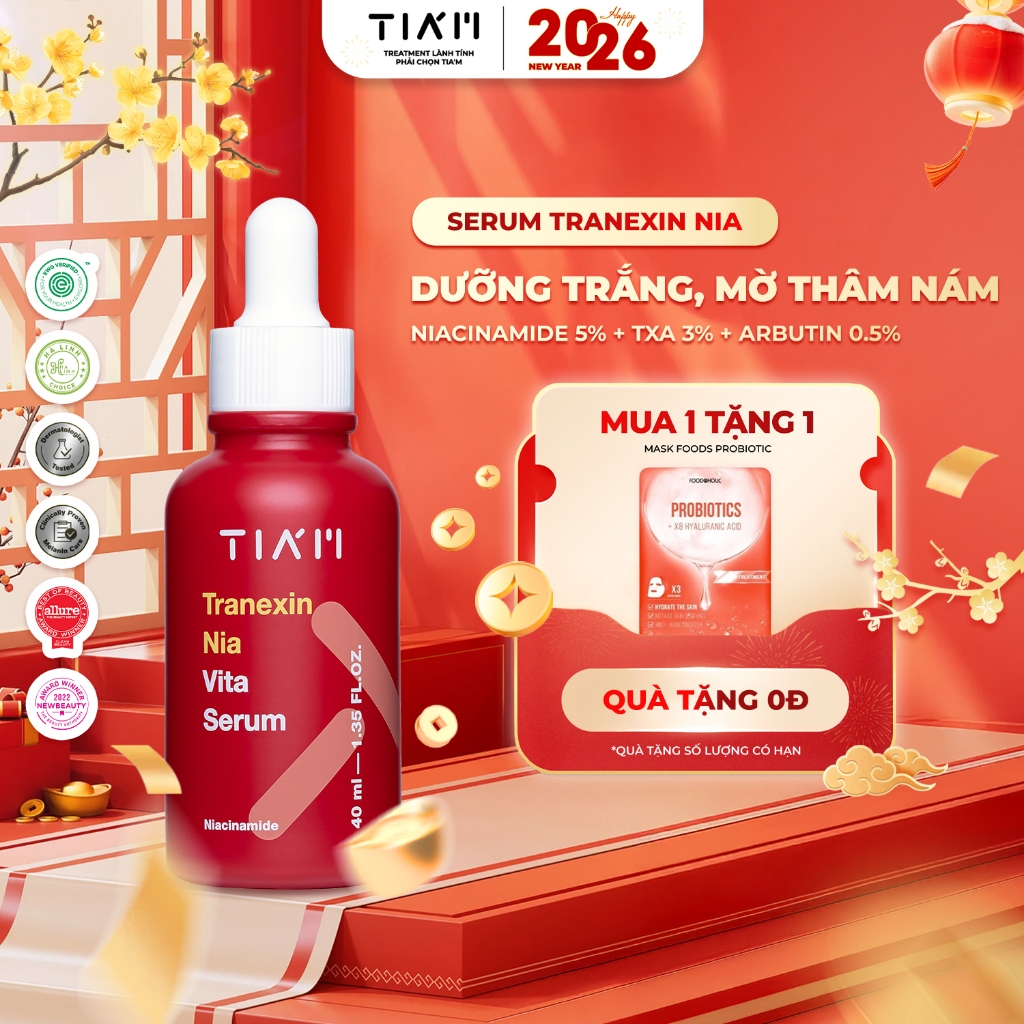 Serum Dưỡng Trắng Mờ Thâm Nám Tia’m Tranexin Nia Vita Serum 40ml