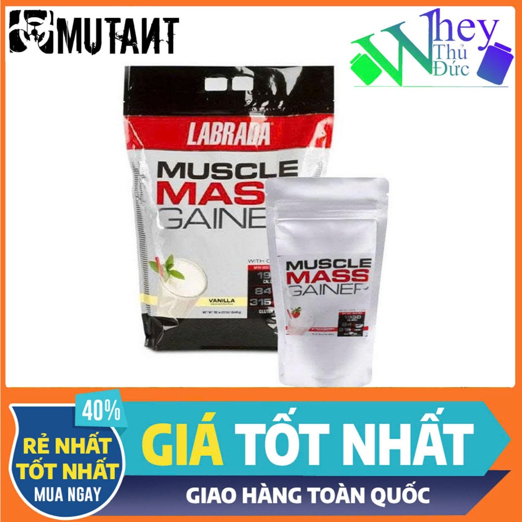 Labrada Muscle Mass Gainer 1kg Vani - Sữa tăng cân dành cho người chơi thể thao