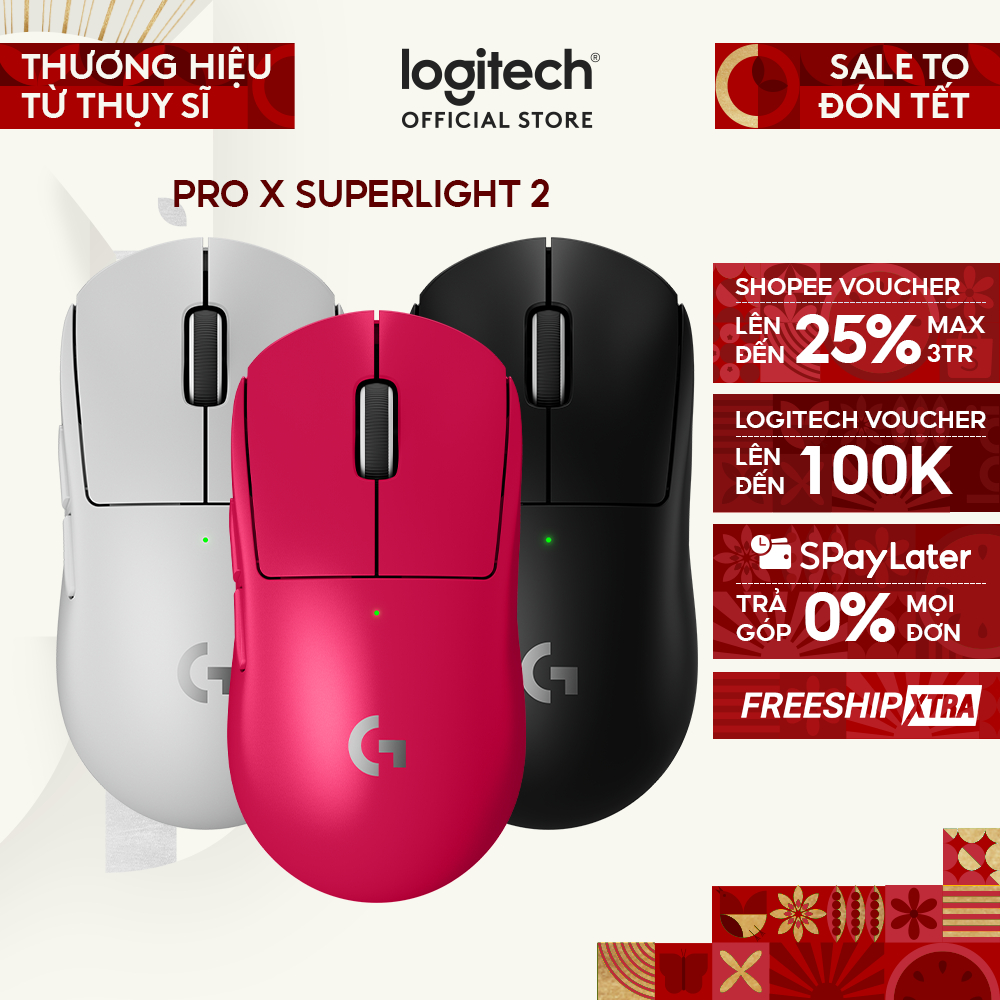 [Version 2] Chuột gaming Logitech G PRO X SUPERLIGHT 2 Lightspeed Switch LightForce