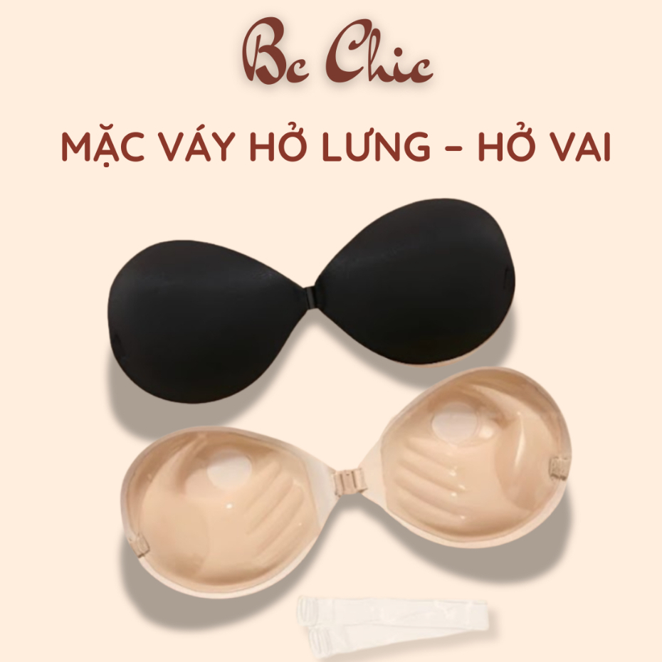 ÁO BRA DÁN NÂNG NGỰC SILICON CÀI TRƯỚC KHÔNG GỌNG HÌNH BÀN TAY P29 BC_CHIC LINGERIE