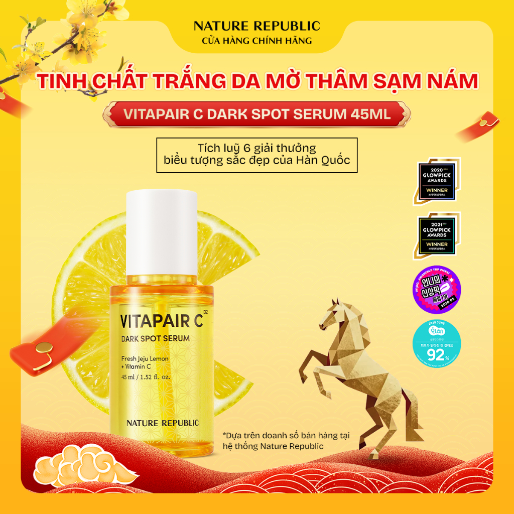 [b1] TINH CHẤT TRẮNG DA MỜ THÂM SẠM NÁM NATURE REPUBLIC VITAPAIR C DARK SPOT SERUM 45ML