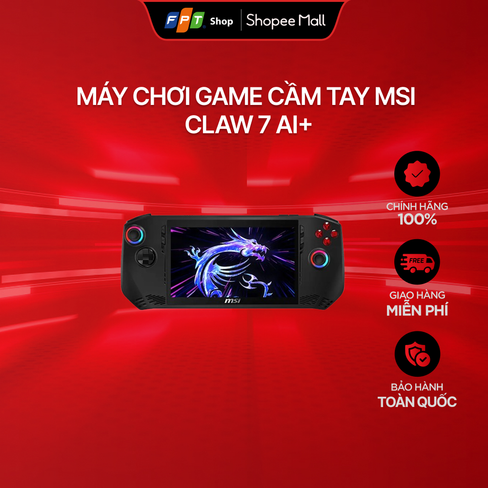 Máy chơi game cầm tay MSI Claw 7 AI+ A2VM Ultra7-258V/32GB/512GB/7