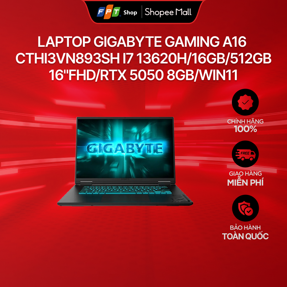 Laptop Gigabyte Gaming A16 CTHI3VN893SH i7 13620H/16GB/512GB/16