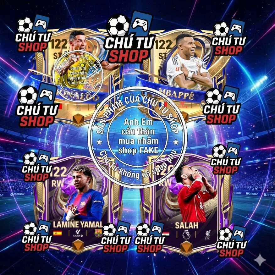 [Mùa 26TOTY FCM] Móc Khóa Cầu Thủ Thẻ Cầu Thủ FC Mobile Mùa Thẻ 26TOTY - Chú Tư Shop