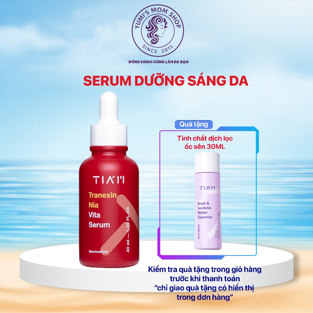 TIA'M - Serum Dưỡng Trắng, Mờ Thâm Nám Dành Cho Da Dầu Mụn Tiam Tranexin Nia Vita Serum 40ml