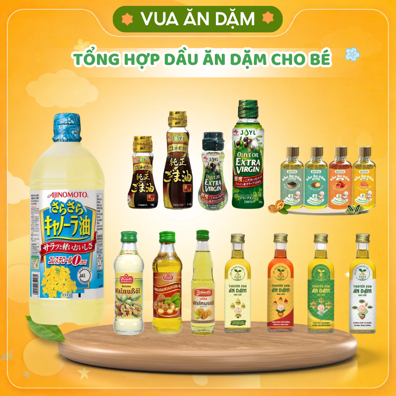 Tổng Hợp Dầu ăn dặm cho bé | Dầu hạt Macca Đức Kunella 100ml