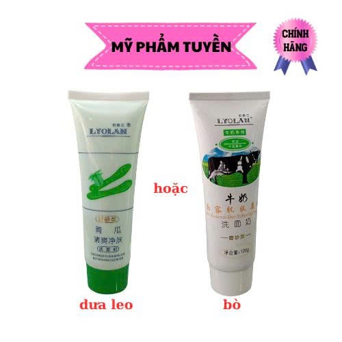 Sữa Rửa Mặt Bò Lyolan 120g ( sữa bò - dưa leo)