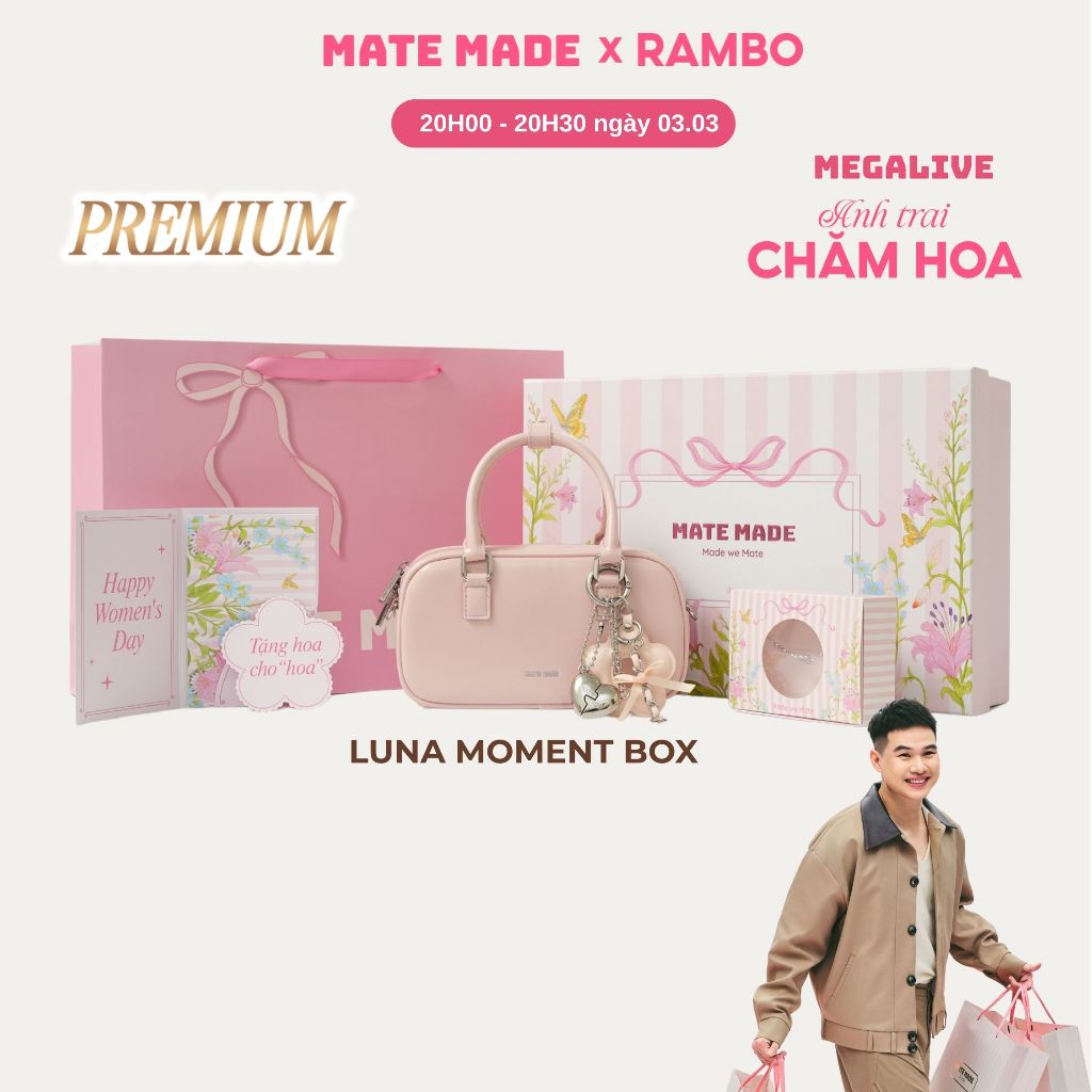 [PREMIUM COMBO] Combo quà tặng 8/3 Luna Moment Box - Túi Xách Luna MATEMADE + Charm Daisy + Vòng tay 2gether