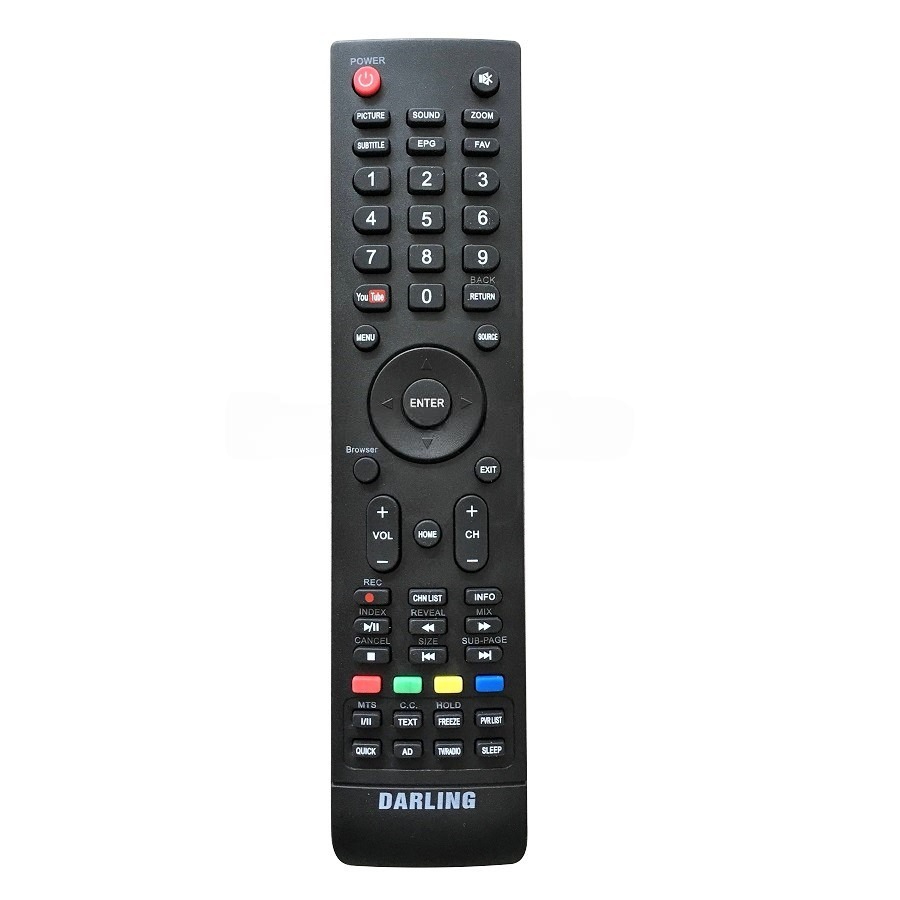 REMOTE TIVI DARLING SMART LOẠI DÀI VÁT - Điều khiển từ xa cho Smart TV Darling mẫu Đen dài