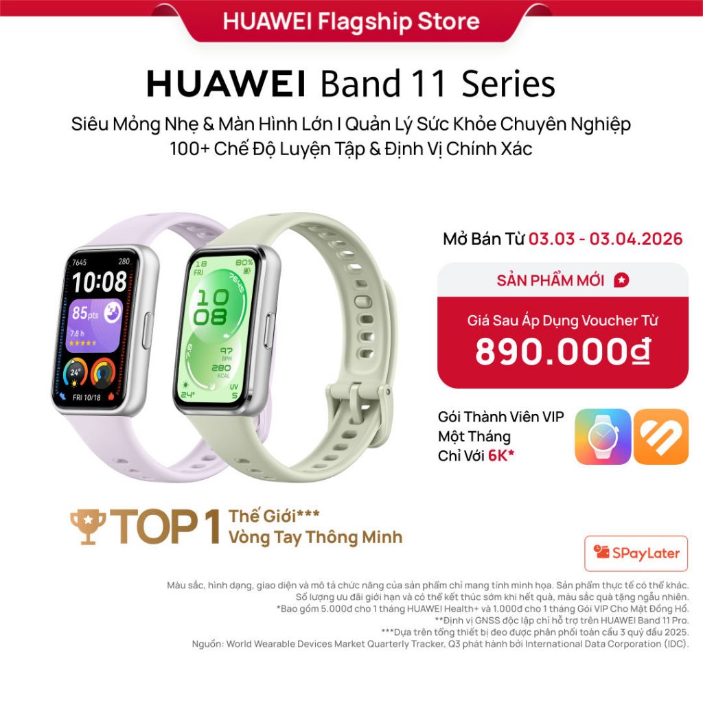 Vòng Đeo Tay Thông Minh HUAWEI Band 11 Series | Mỏng Nhẹ, Màn Hình Lớn| Quản Lý Sức Khỏe Nâng Cao| 100+ Chế Độ Luyện Tập