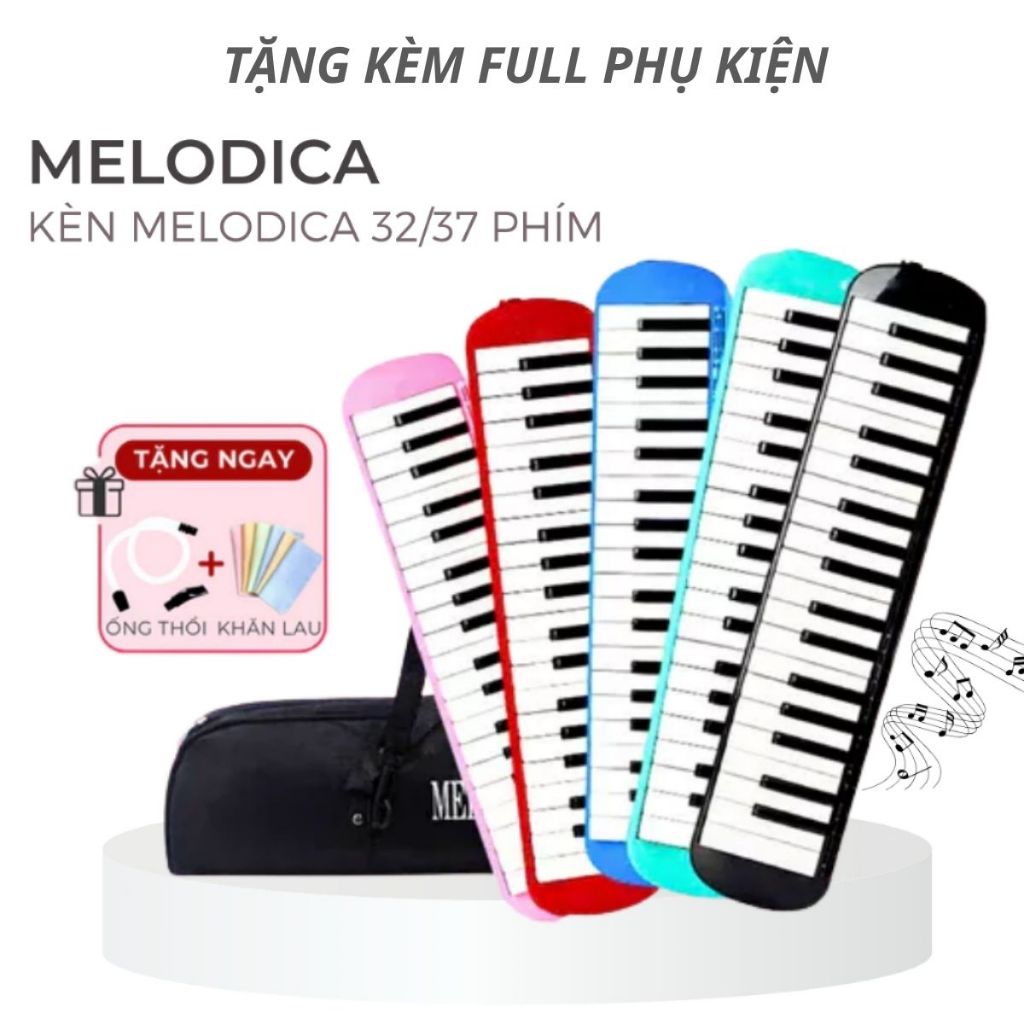 Kèn Melodica 37 Phím Cho Học Sinh – Full Phụ Kiện Túi + Ống Thổi | Kèn Pianica Bảo hành 12 tháng