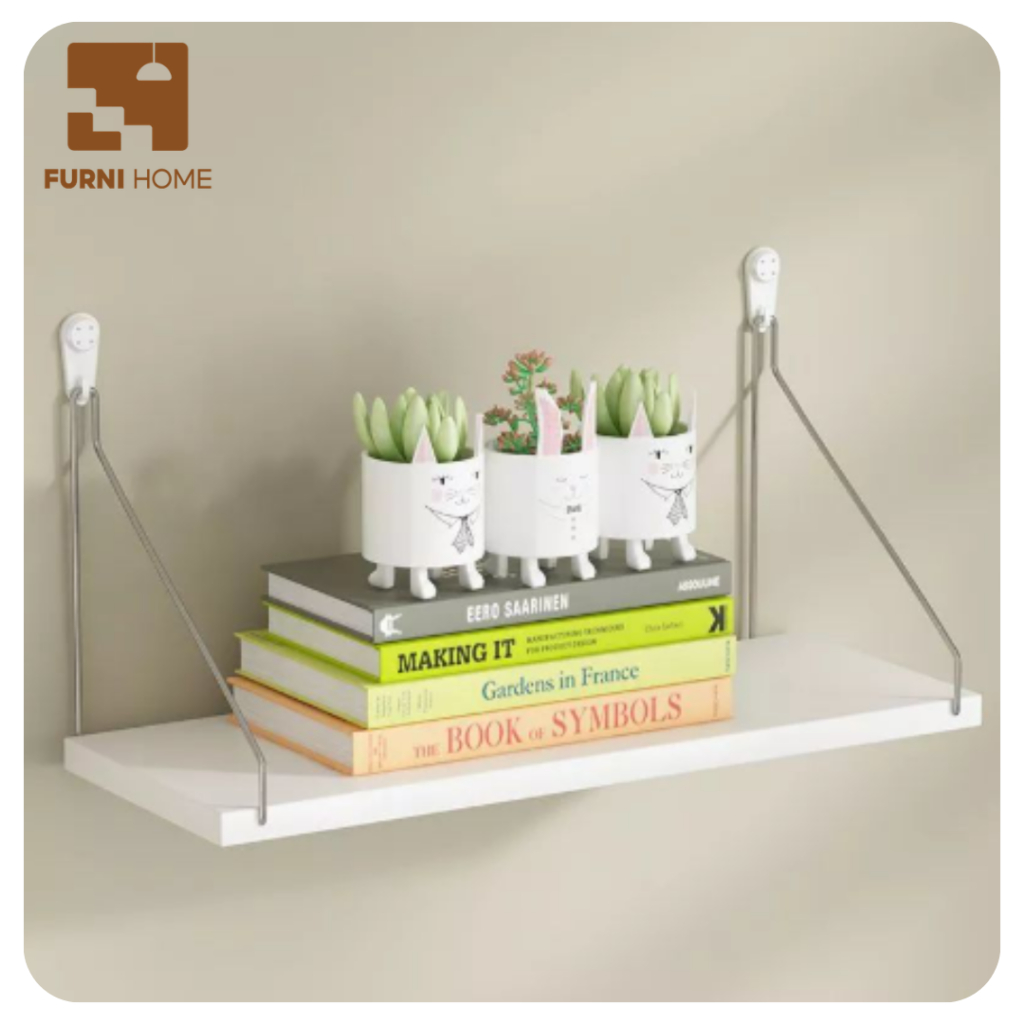 [FURNI HOME] Kệ Gỗ Treo Tường Không Cần Khoan Tường, Thanh ngang treo tường nhiều Size Kèm Phụ Kiện | Luzo Home