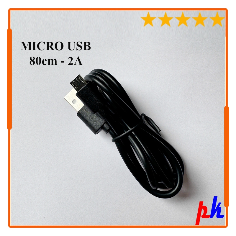 Cáp sạc micro usb 80cm 2A, Cáp sạc Type C 80cm 2A