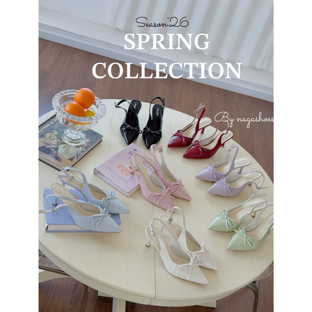 CAO GÓT NAGASHOES MŨI NHỌN NẾP GẤP ĐÍNH NƠ 7P NAC327