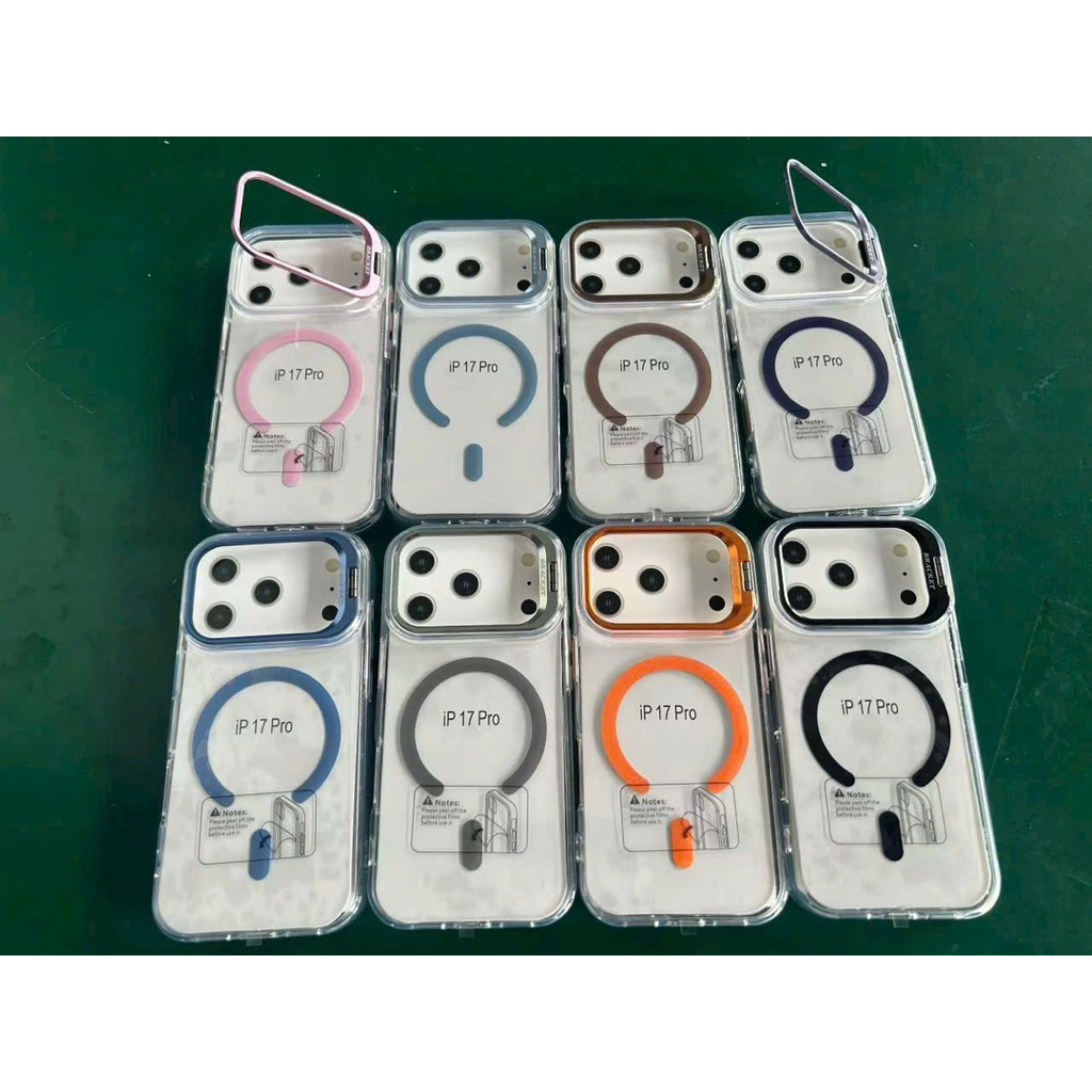 Ốp lưng Gen-K lưng trong vành cam mở kiêm giá đỡ Dành cho ip17 pro/ ip17 pro max