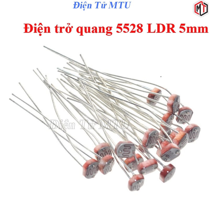 Bộ 20 - 50 cái - Điện trở quang 5528 LDR 5mm (Quang trở, cảm biến ánh sáng) Cho Arduino