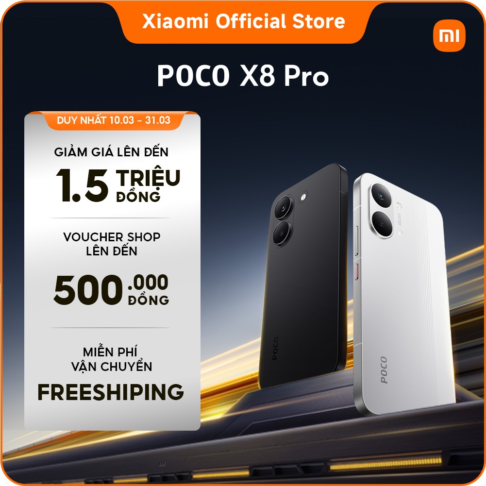 Điện thoại thông minh POCO X8 PRO| Pin cực lớn 6500mAh(typ) sạc nhanh 100W| Màn hình AMOLED 1.5K 120Hz