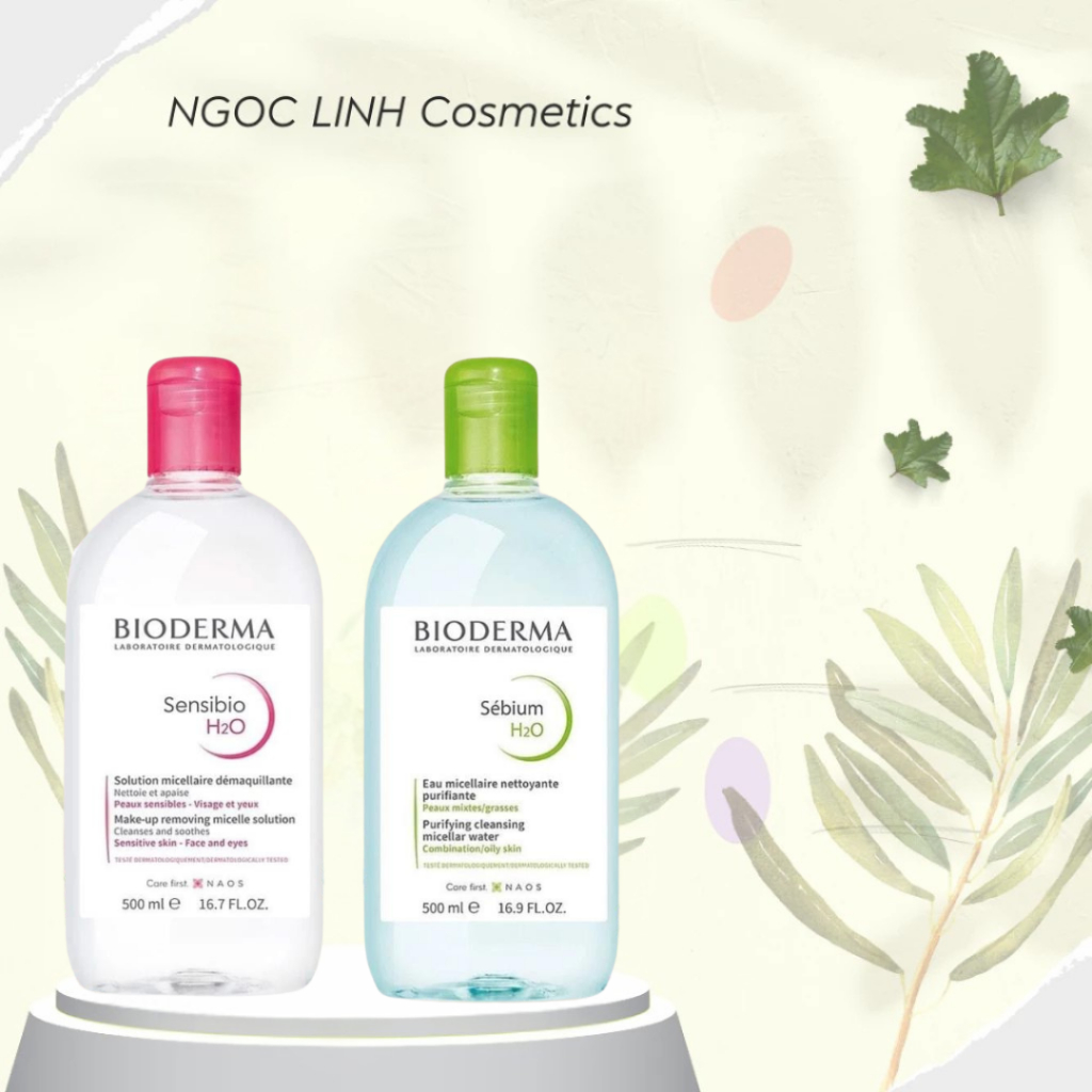 Nước Tẩy Trang Bioderma Sensibio H2O Dành Cho Da Dầu Mụn Và Da Nhạy Cảm +++500ml-NGOC LINH Cosmetics
