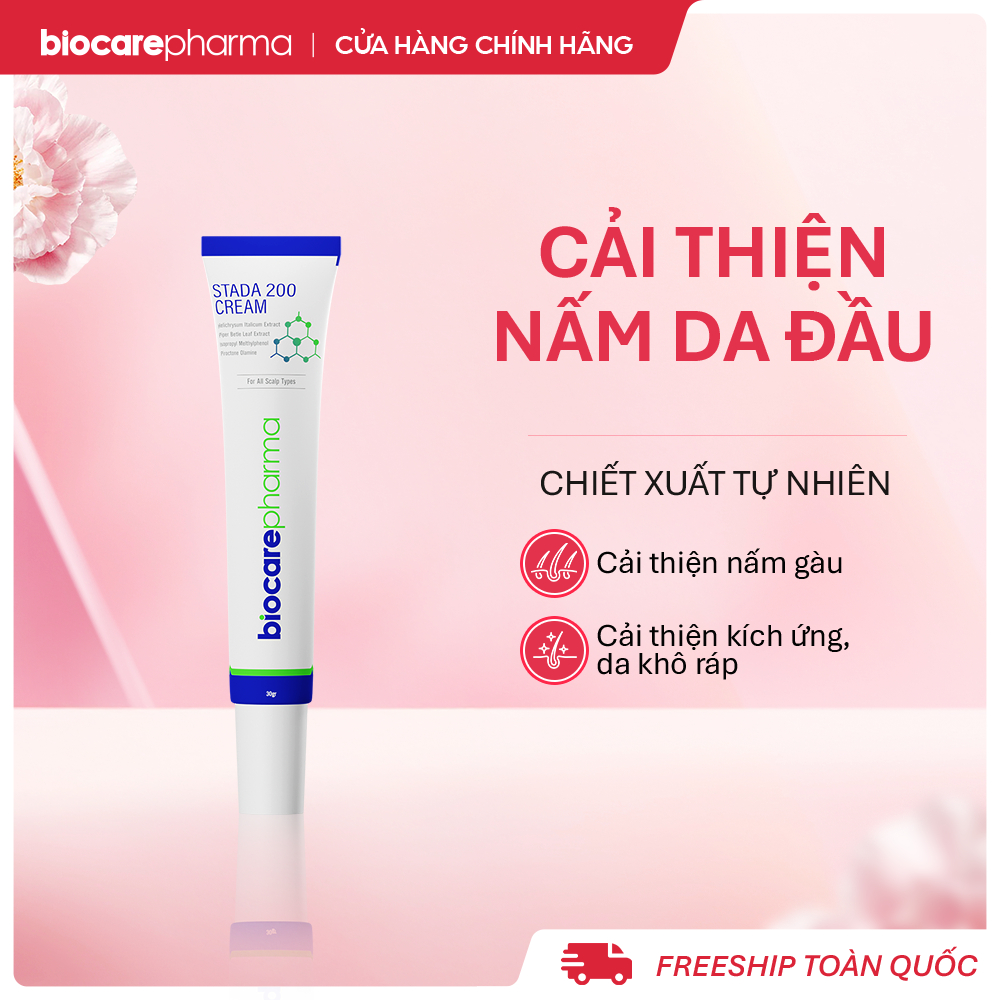 Kem hỗ trợ loại bỏ nấm da đầu - bong tróc vảy trắng | Stada 200 cream | 30gr | Biocarepharma.