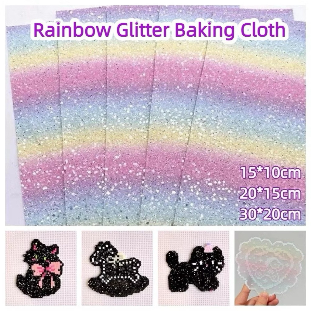 Vải ủi kim tuyến hạt nhựa ủi - hạt hama beads - phụ kiện hạt nhựa ủi - hạt đậu thần kỳ