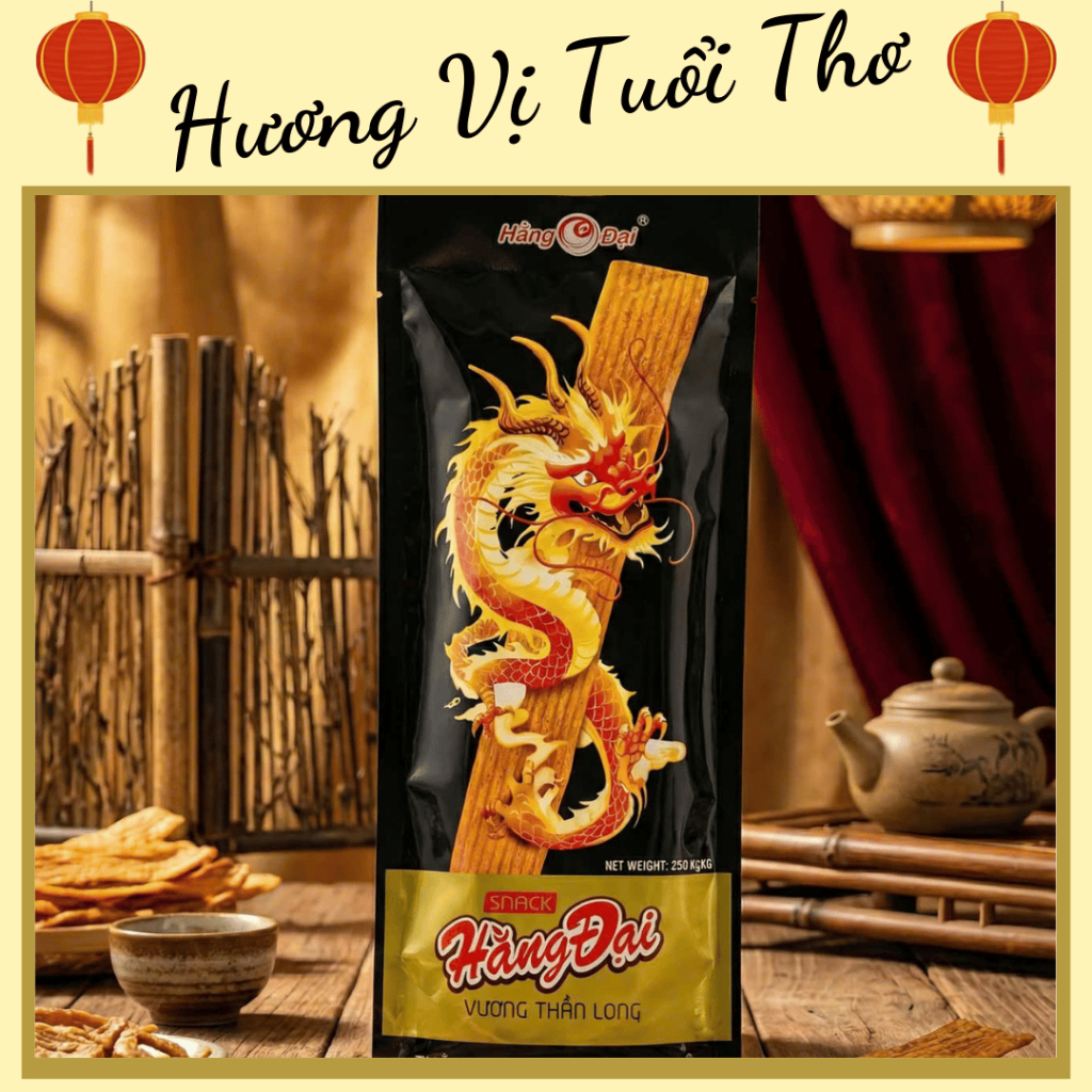 3 gói Snack que cay Vương Thần Long hằng đại gói 220g thơm cay ngon hấp dẫn