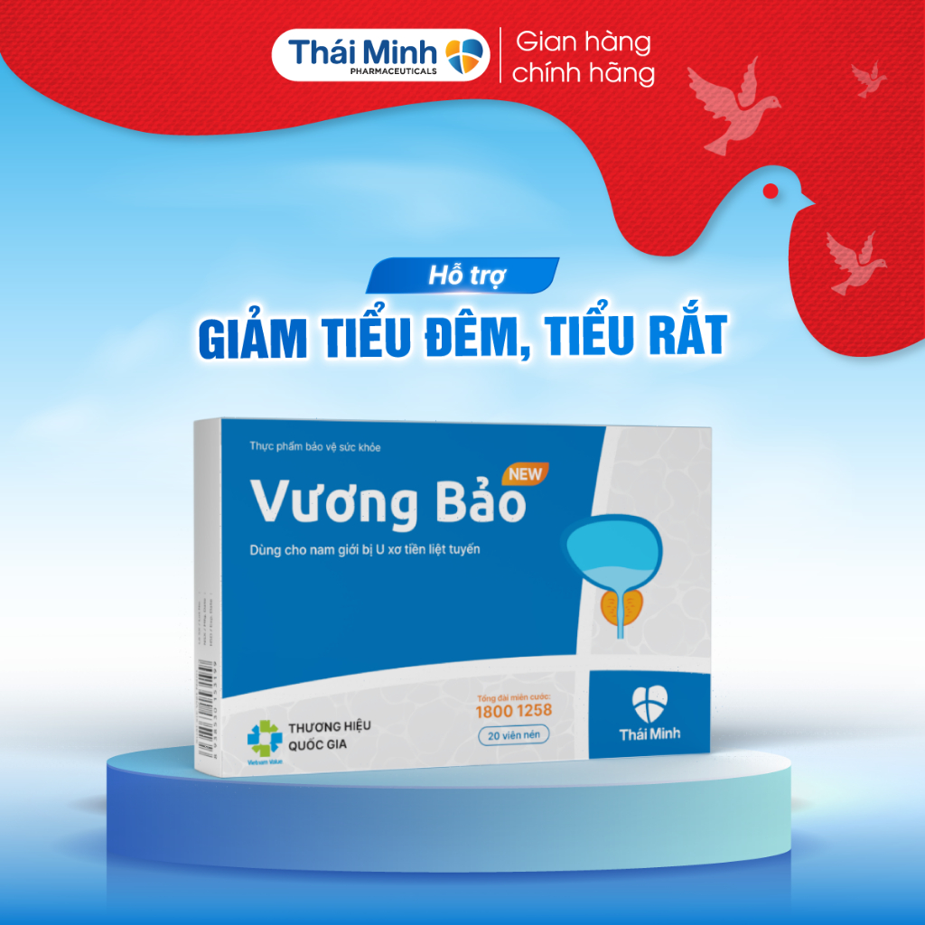 [COMBO TIẾT KIỆM] Vương Bảo Thái Minh New - Dành cho người Phì đại tiền liệt tuyến, tiểu đêm nhiều- Hộp 20v/80v