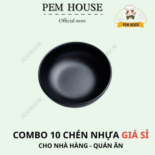 Combo 10 Chén Nước Chấm Đen Nhám -CC57N