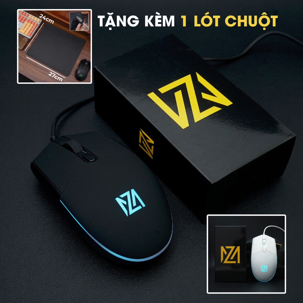 CHUỘT GAMING LED RGB MZ BWS-01 KIỂU DÁNG CÔNG THÁI HỌC bảo hành 1 đổi 1 trong 12 tháng