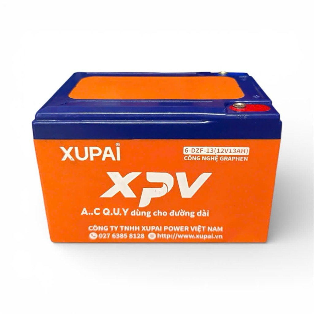 Bình a.c QUY Điện XUPAI XPV 12V - 13AH. Dung Lượng 98% - Nặng 4kg3 Siêu Trâu