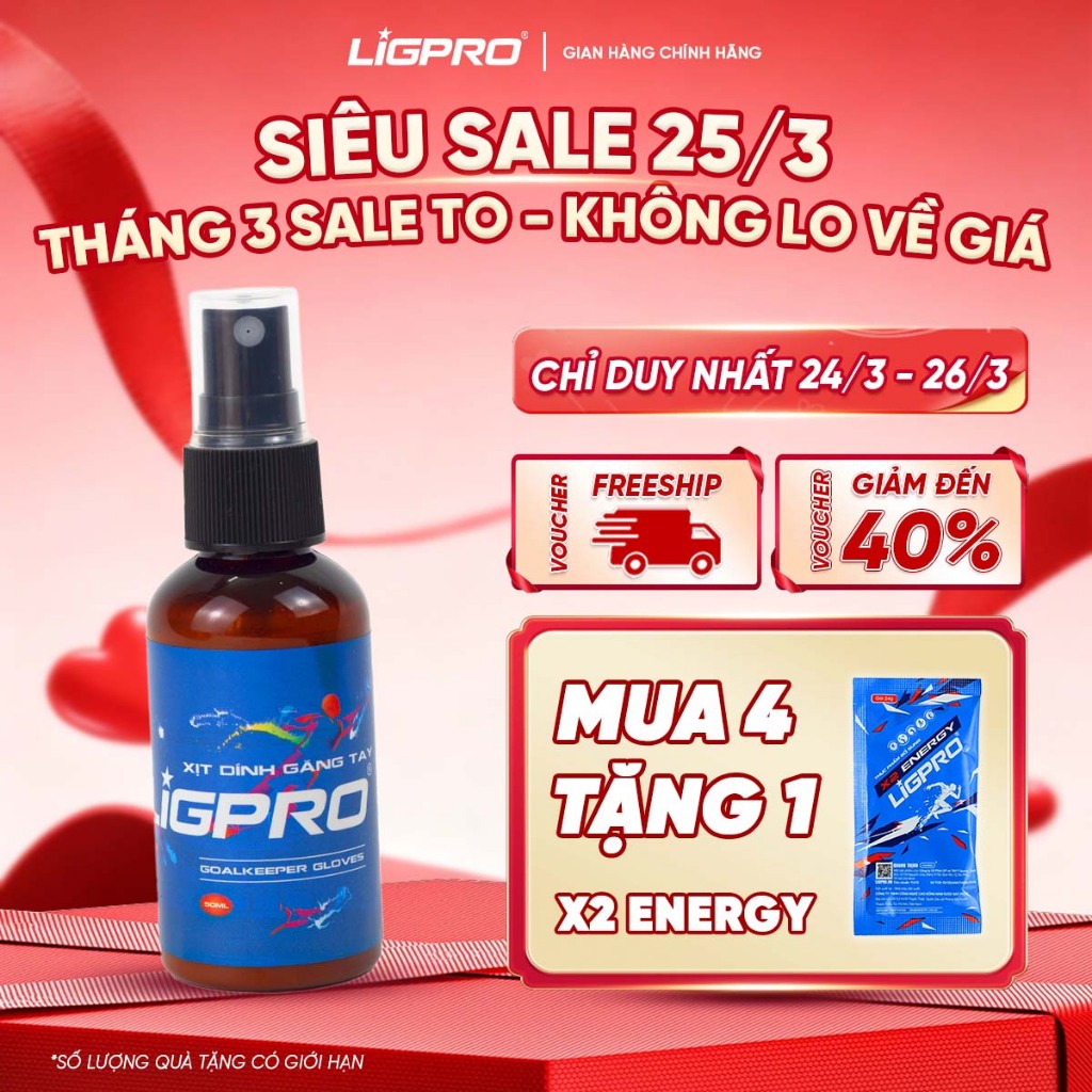 Chai Xịt Găng Tay Thủ Môn LIGPRO 50ML Giúp Tăng Độ Bám Và Cấp Ẩm Hiệu Quả Dùng Cho Mặt Găng Latex