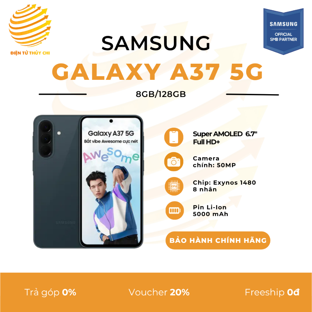 Điện Thoại Samsung Galaxy A37 5G 8GB/128GB - Hàng Chính Hãng Samsung Việt Nam