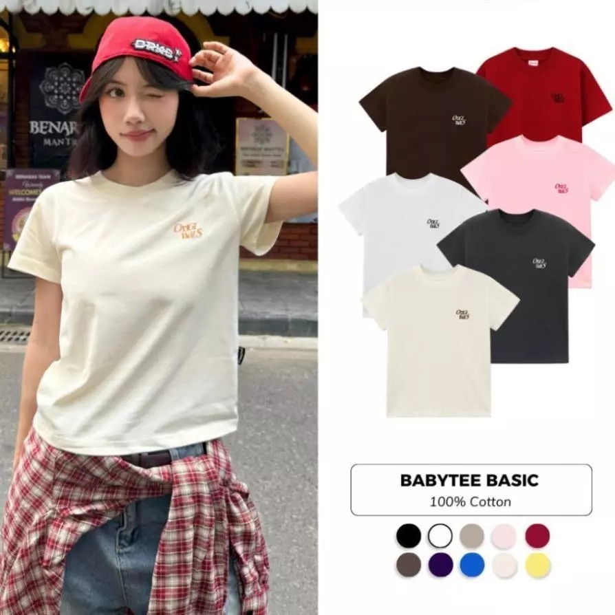 Áo Thun Baby Tee Basic BLACK/WHITE/GREY HOT TREND WINSHOP